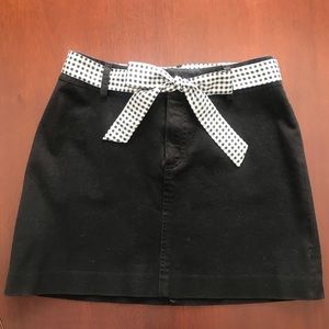 Womyn Black and Gingham Mini Skirt Size 4